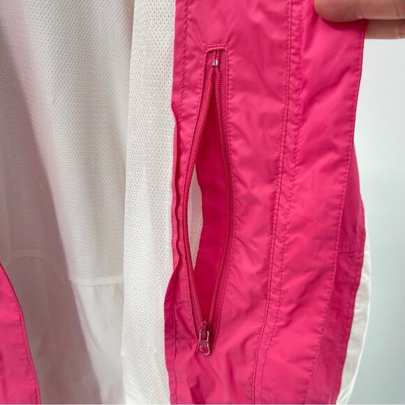 Columbia Omni Tech Fully Sealed Pink White Zip Up Lightweight Jacket Size 1X - Picture 9 of 11